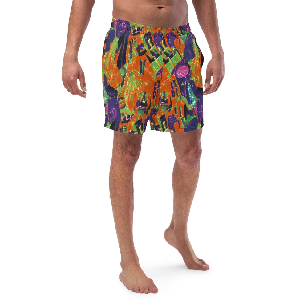 Starlit Static on Swim Trunks — Front