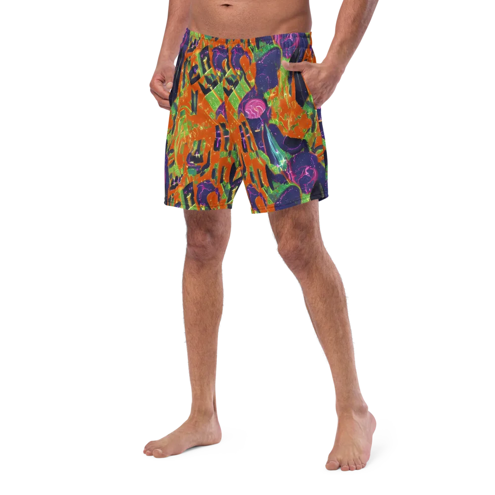 Starlit Static on Swim Trunks — Left Front