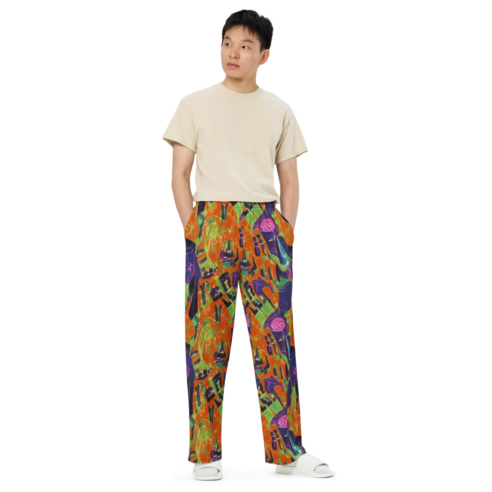 Starlit Static on Wide-Leg Pants — Front
