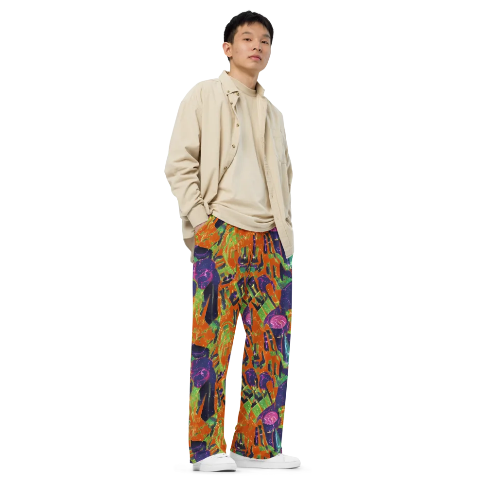 Starlit Static on Wide-Leg Pants — Right Front