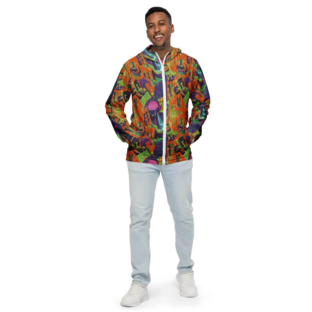 Starlit Static on Men's Windbreaker — Front