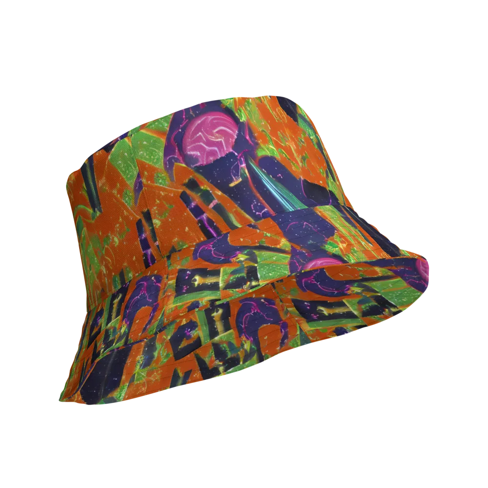 Starlit Static on Reversible Bucket Hat — Product details Outside