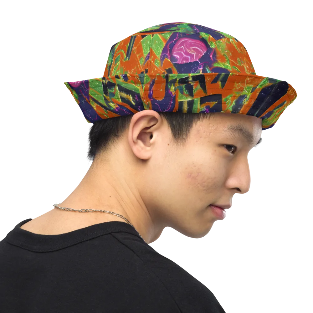 Starlit Static on Reversible Bucket Hat — Right Outside
