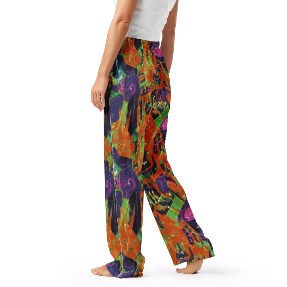 Starlit Static on Women's Pajama Pants — Left