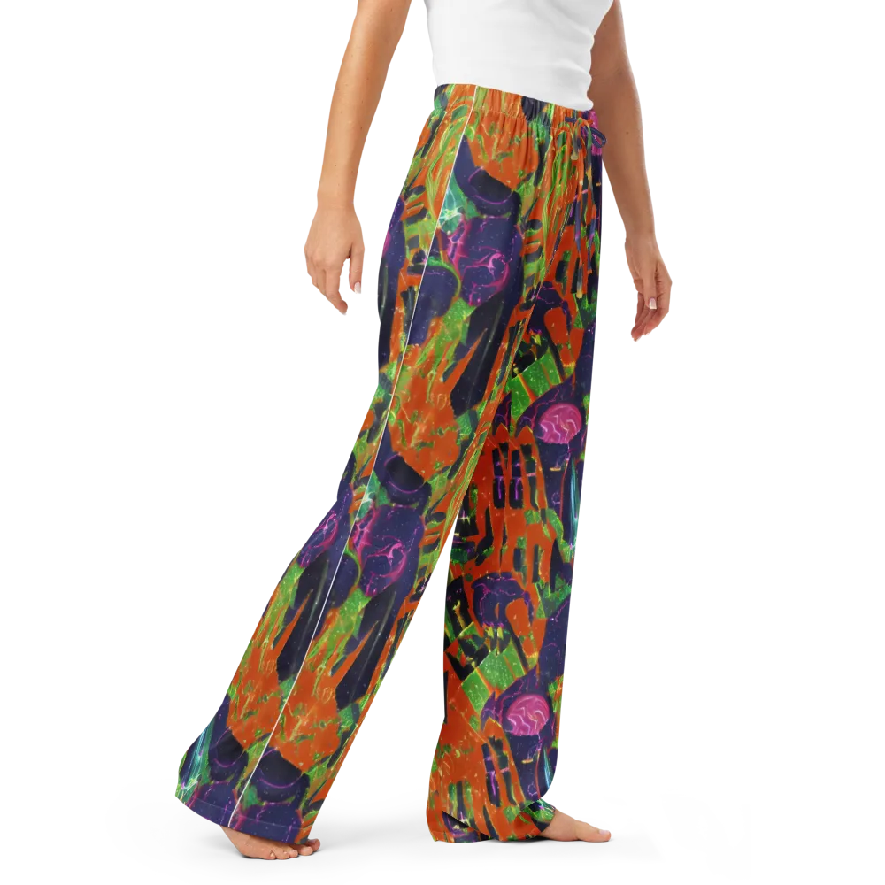 Starlit Static on Women's Pajama Pants — Right Front