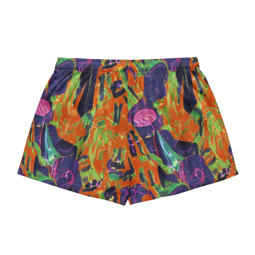 Starlit Static on Women's Pajama Shorts — Back