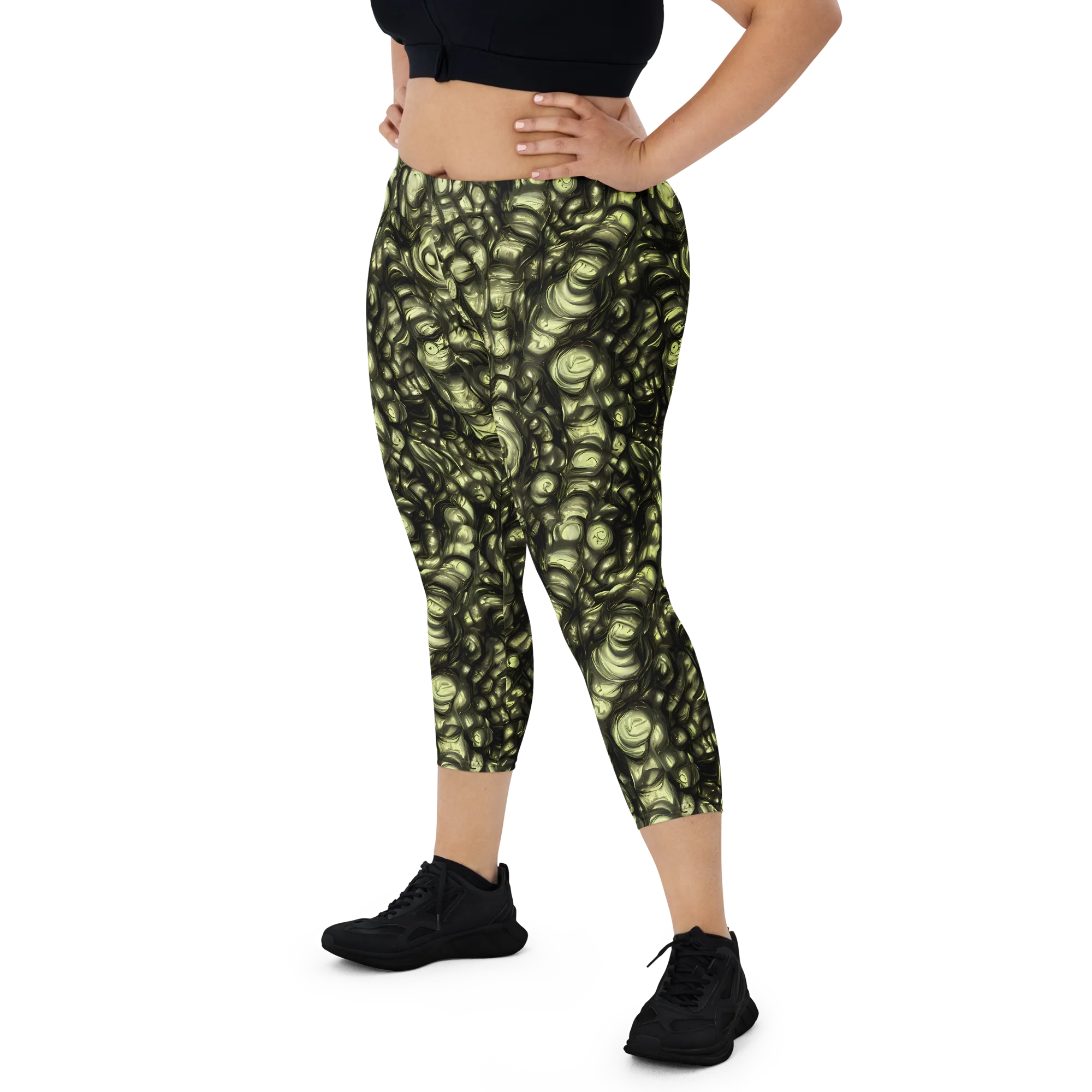 Mossfire on Capri Leggings — Front