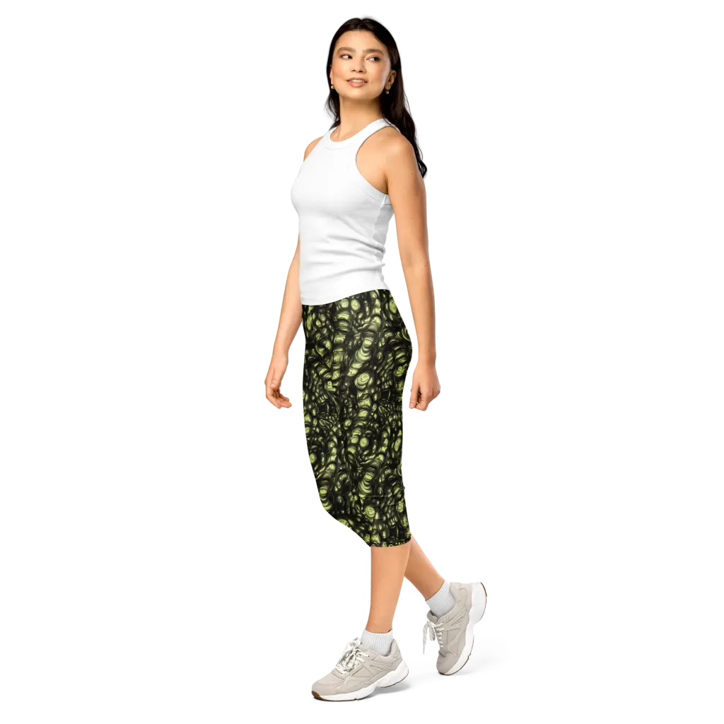 Mossfire on Capri Leggings — Left Front