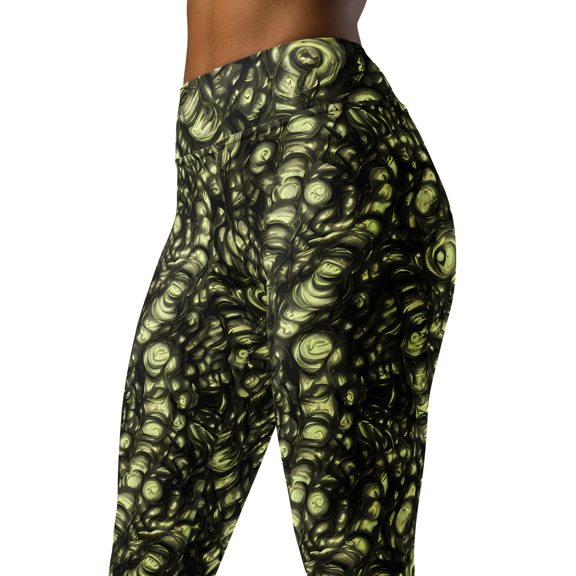 Mossfire on Yoga Leggings — Left Front
