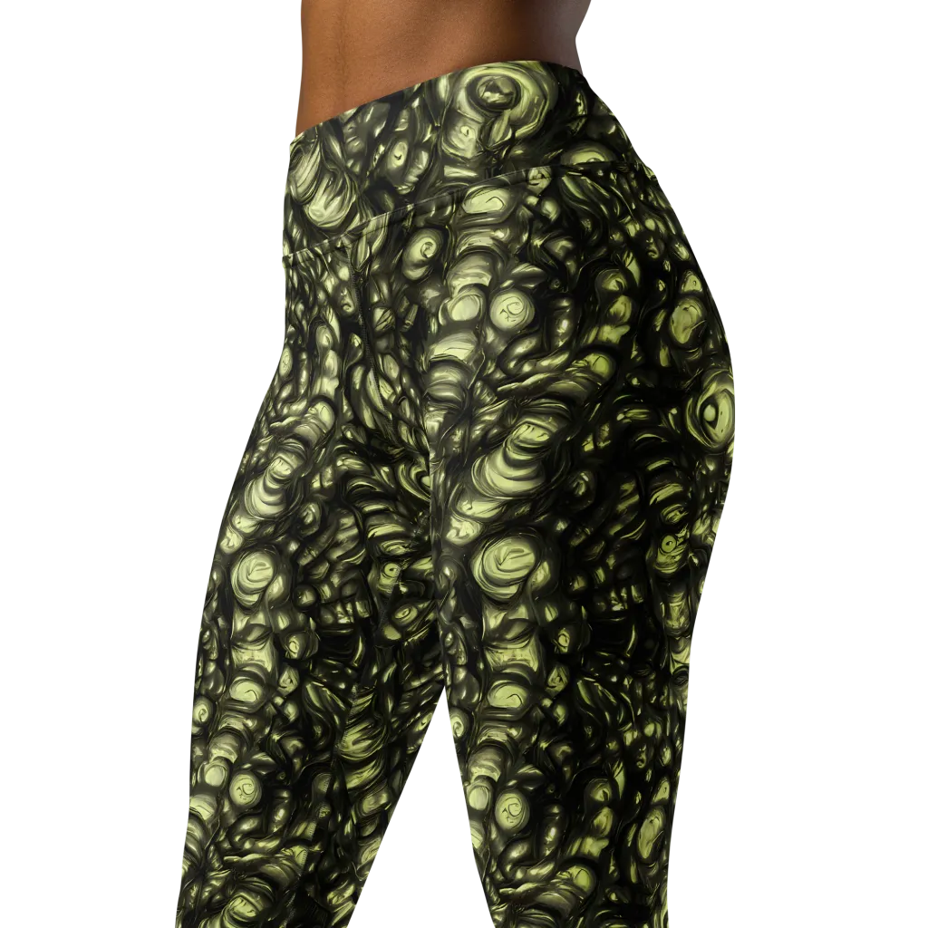 Mossfire on Yoga Leggings — Left Front