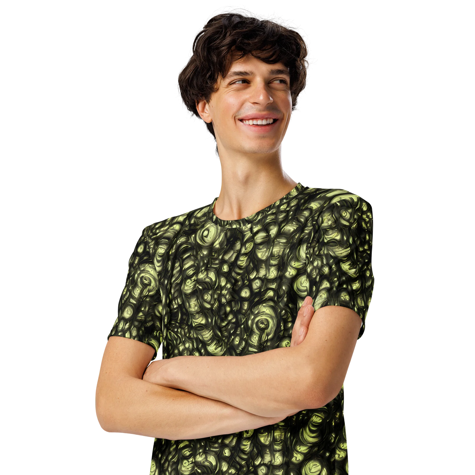 Mossfire on Men's Crew Neck T-Shirt — Left Front