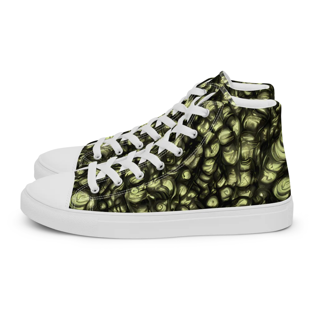 Mossfire on Men's High Top Canvas Shoes — Left