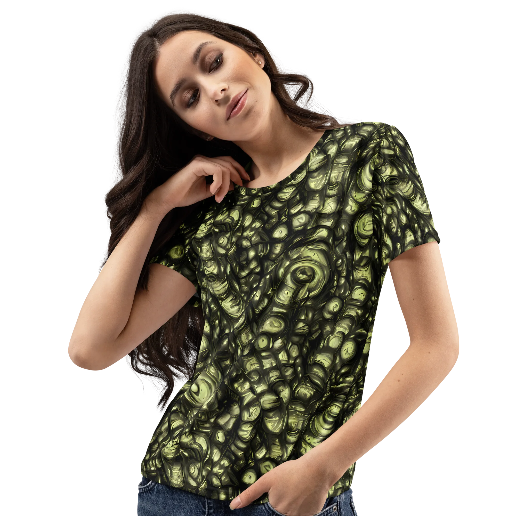 Mossfire on Women's Crew Neck T-Shirt — Left Front