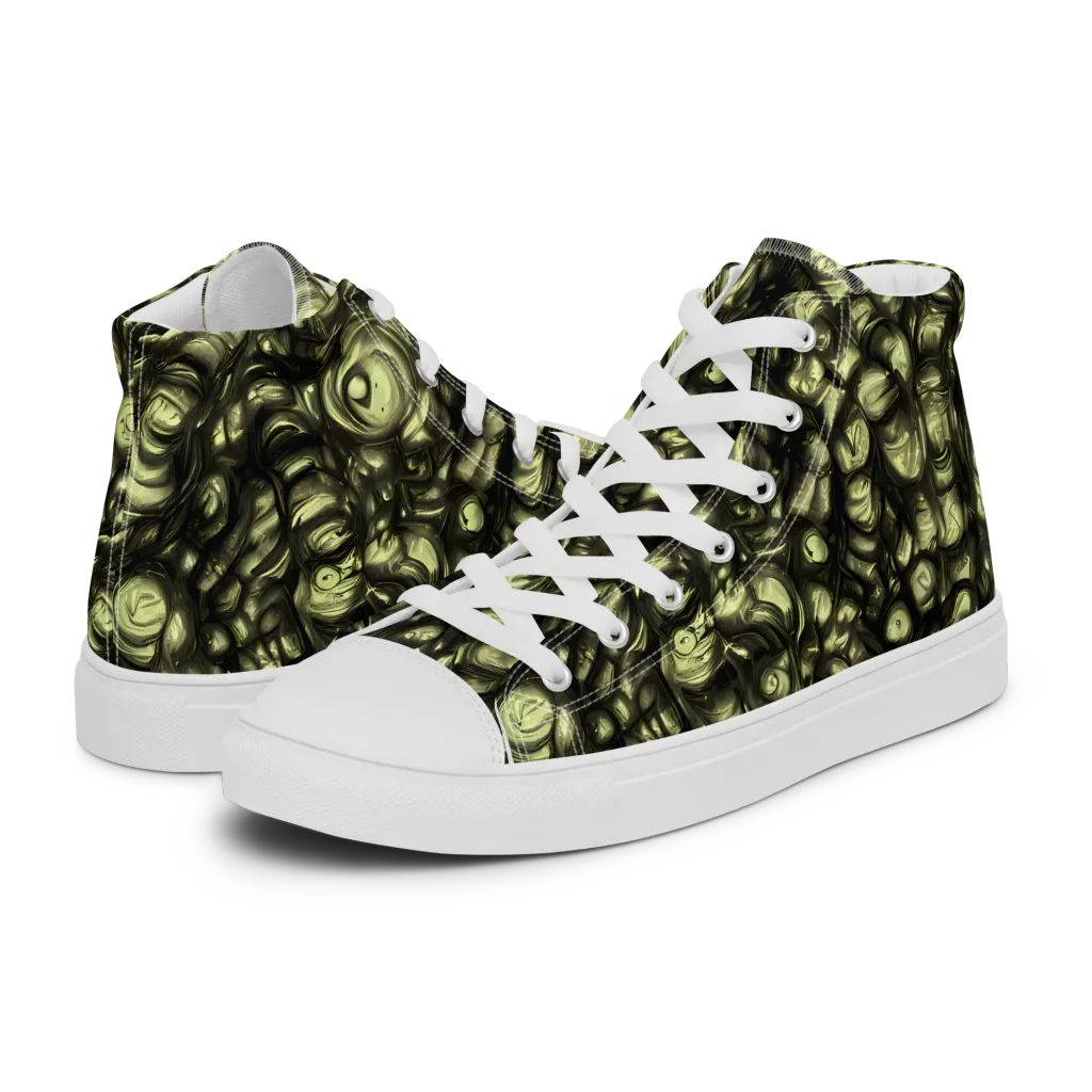 Mossfire on Women's High Top Canvas Shoes — Left