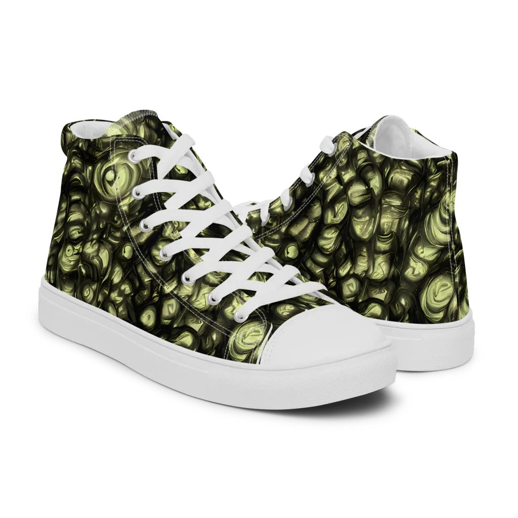 Mossfire on Women's High Top Canvas Shoes — Right