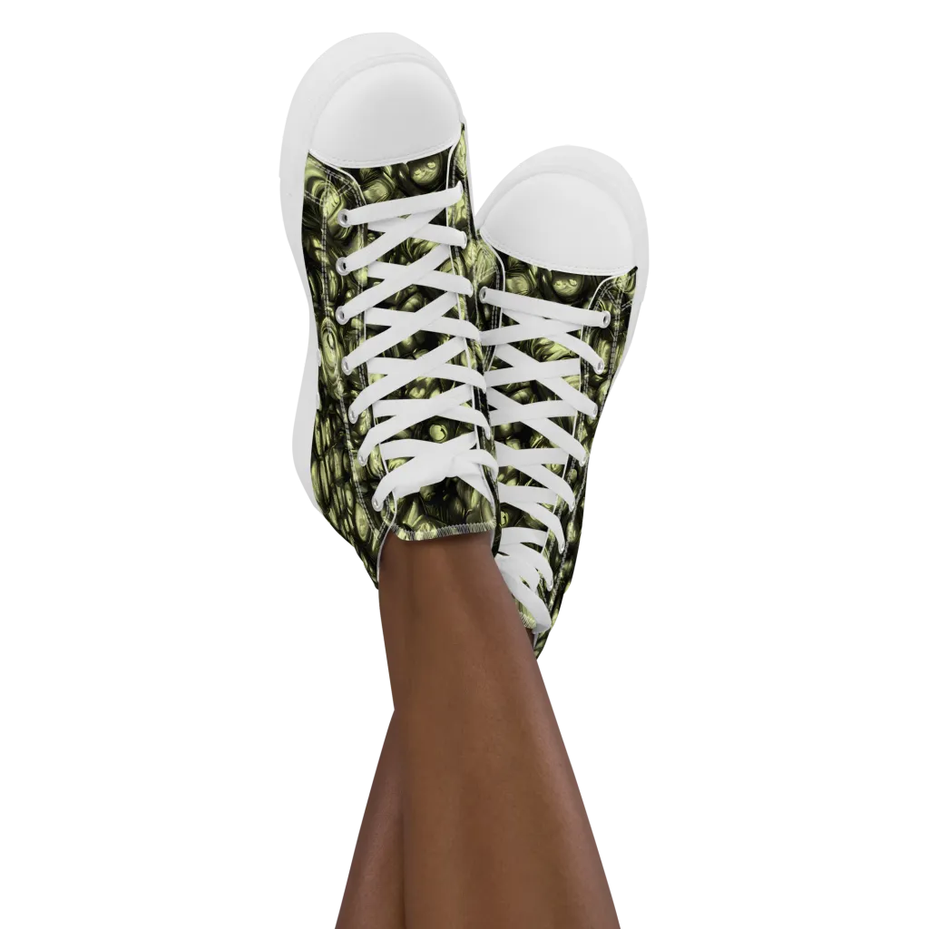 Mossfire on Women's High Top Canvas Shoes — Front