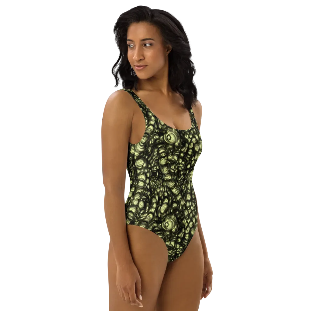 Mossfire on One-Piece Swimsuit — Right