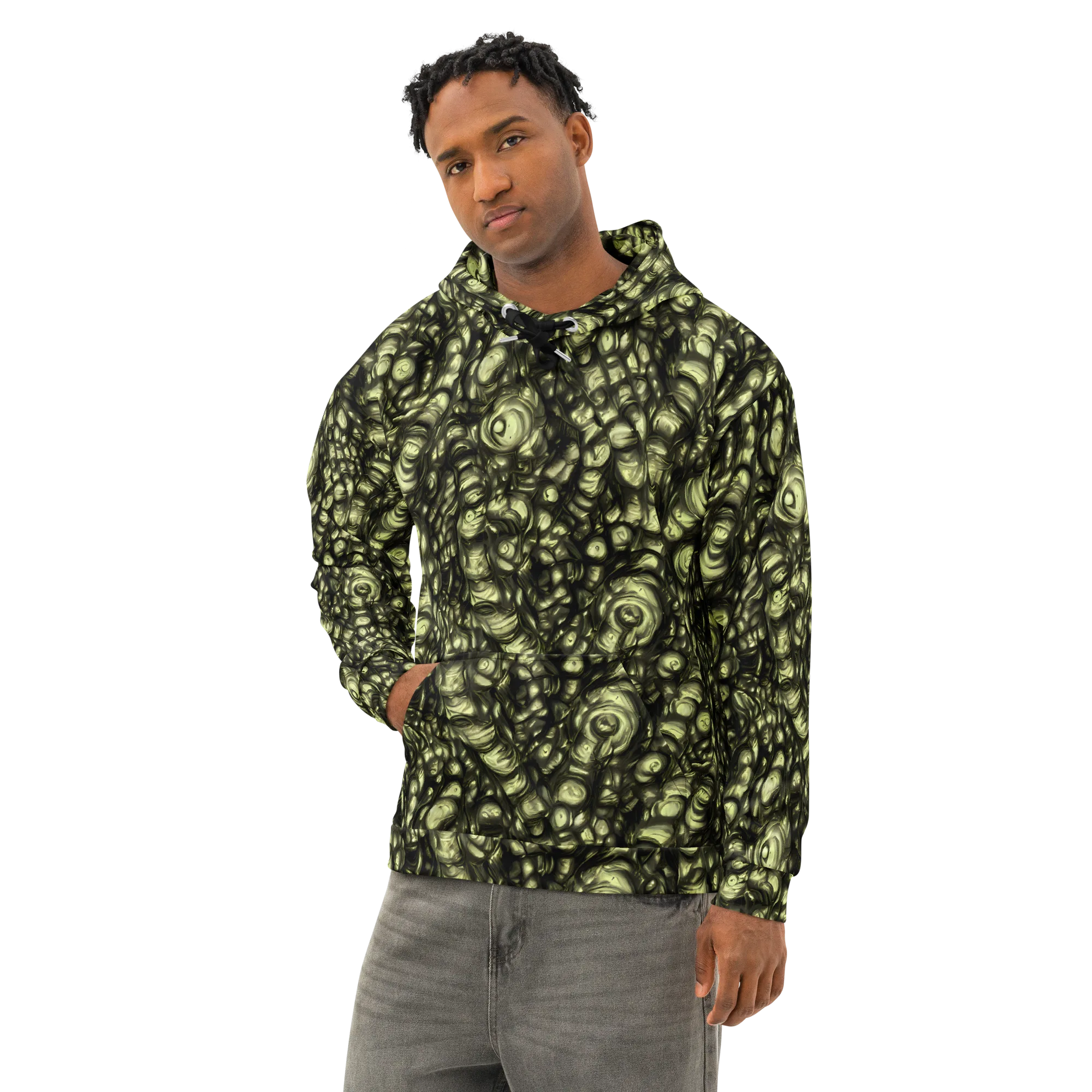 Mossfire on Cotton Hoodie — Left Front