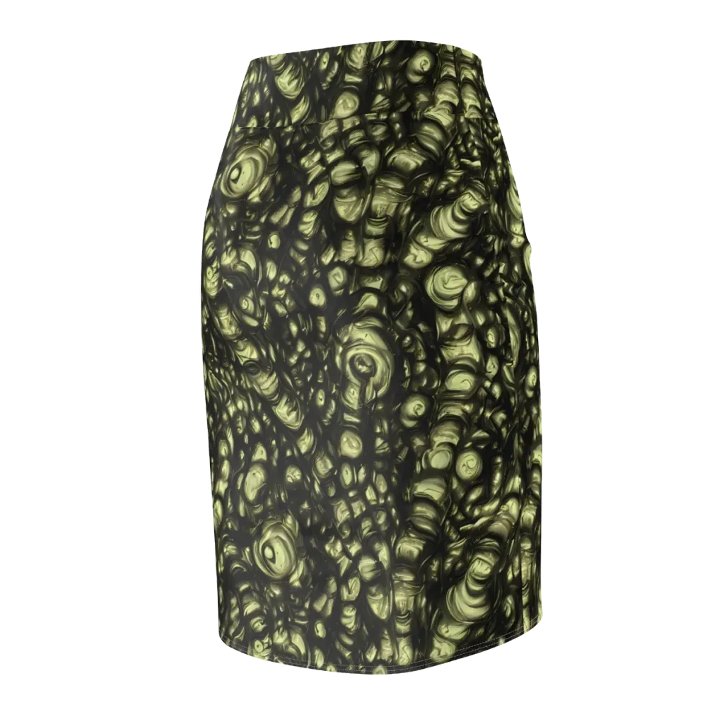 Mossfire on Pencil Skirt — Back Side