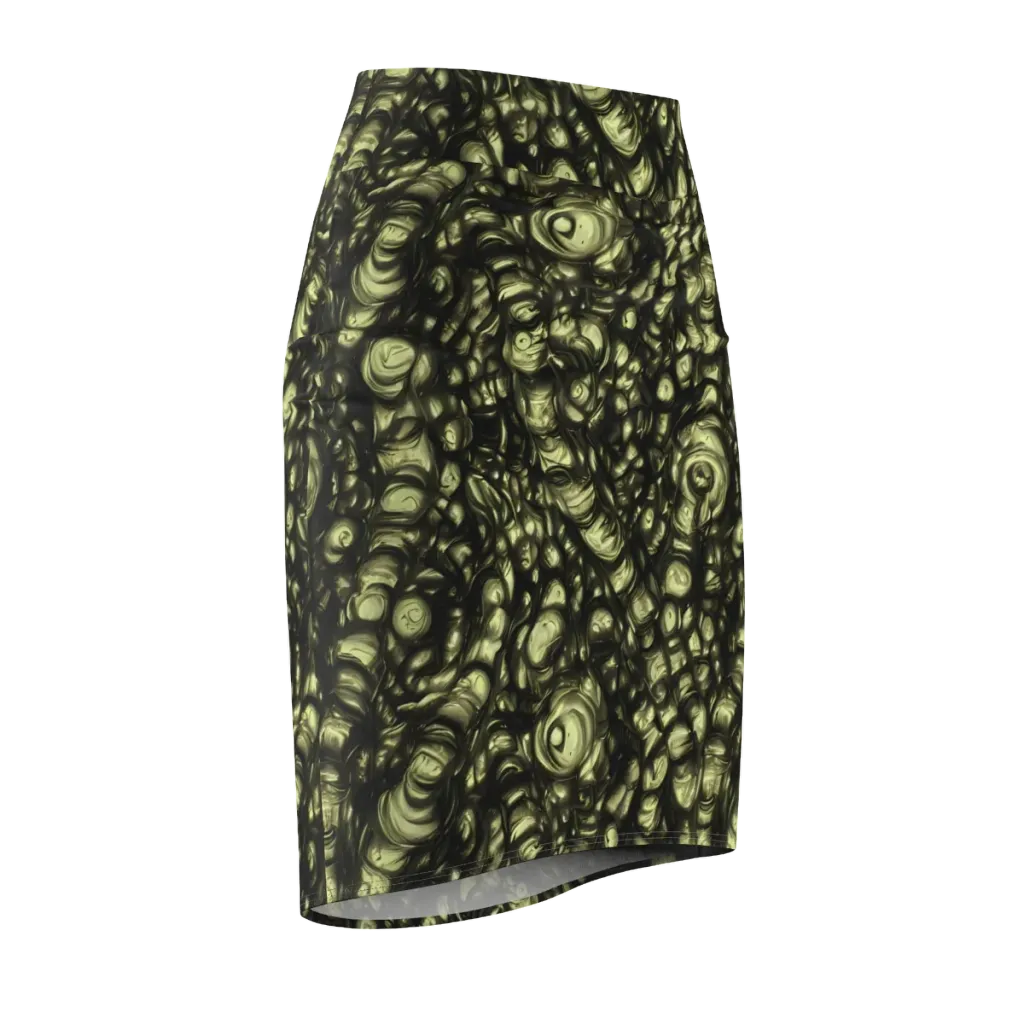 Mossfire on Pencil Skirt — Front Side
