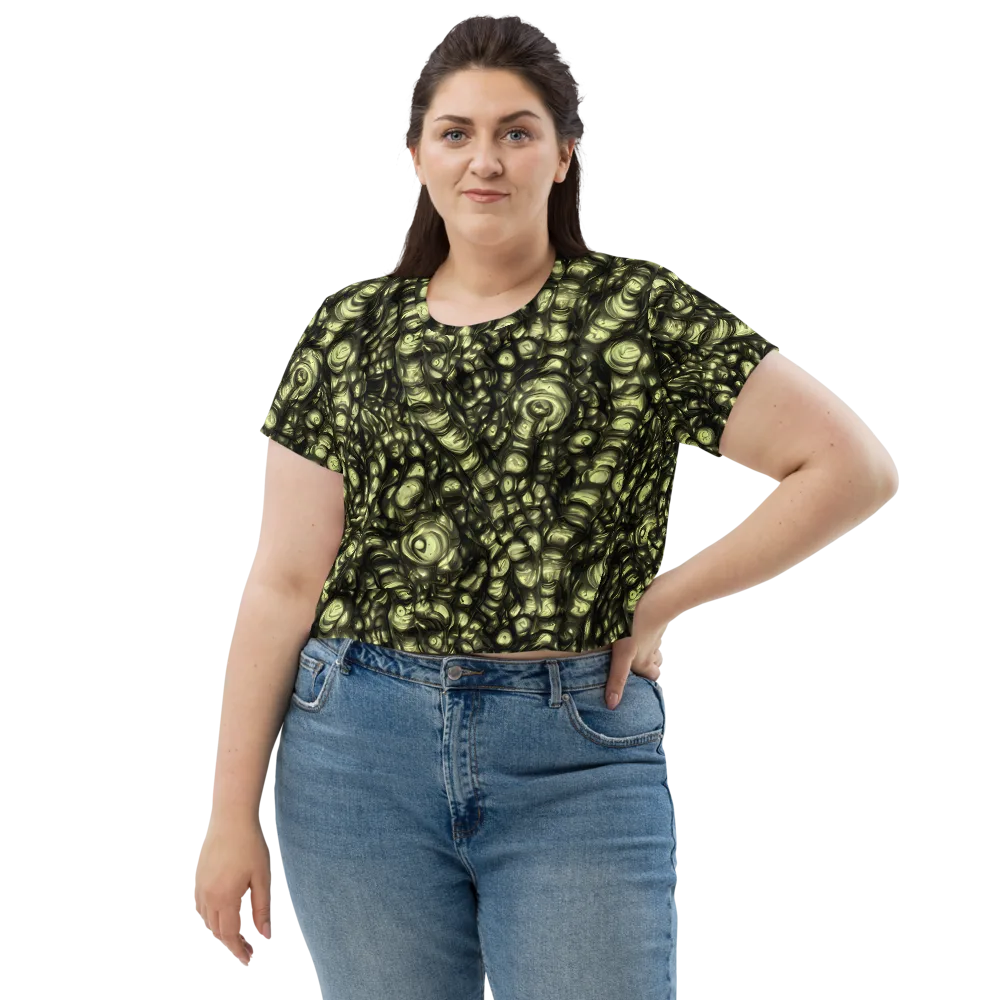 Mossfire on Crop Tee — Front