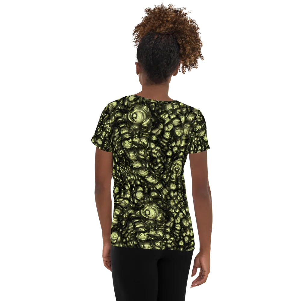 Mossfire on Women's Athletic T-Shirt — Back