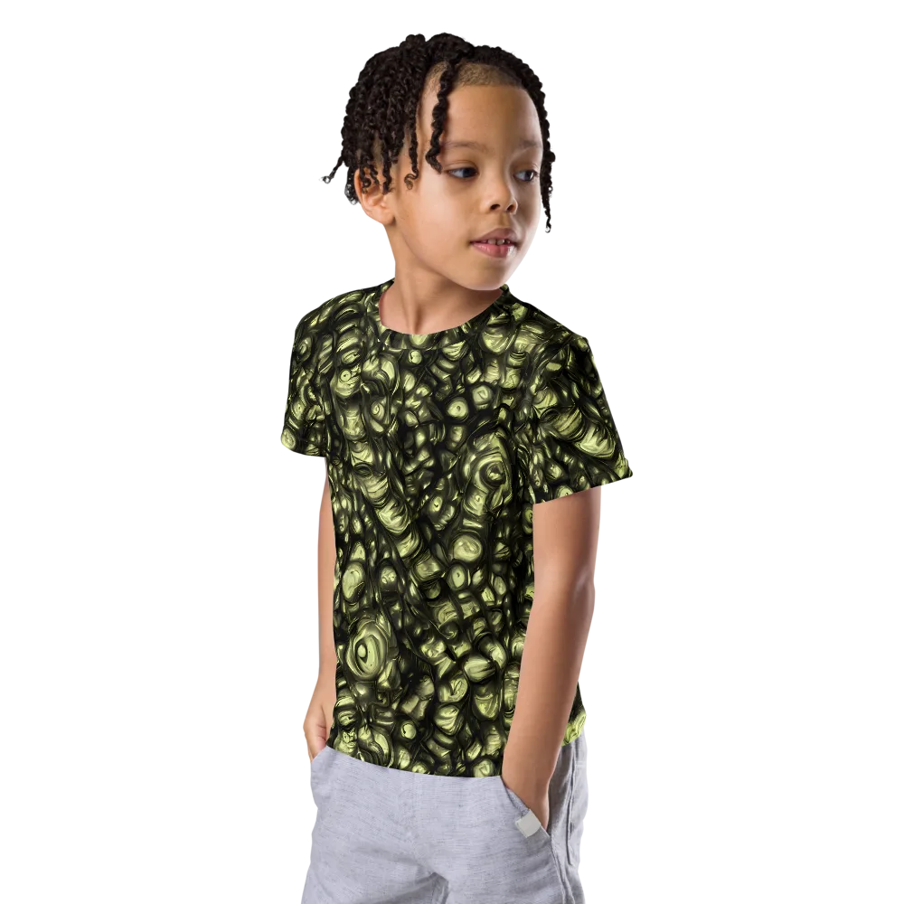 Mossfire on Kids Crew Neck T-Shirt — Left Front
