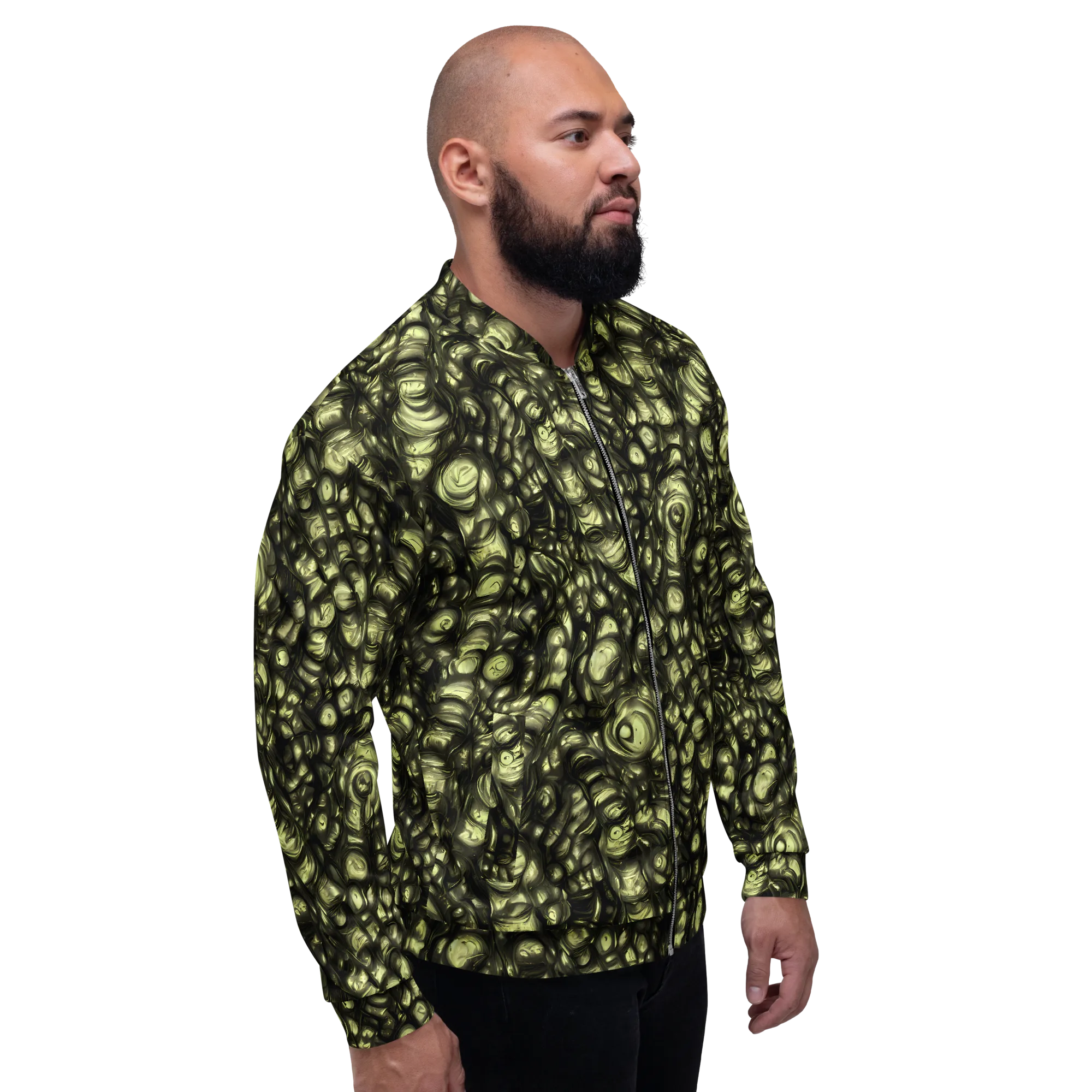 Mossfire on Bomber Jacket — Right