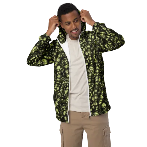 Mossfire on a Men's Windbreaker