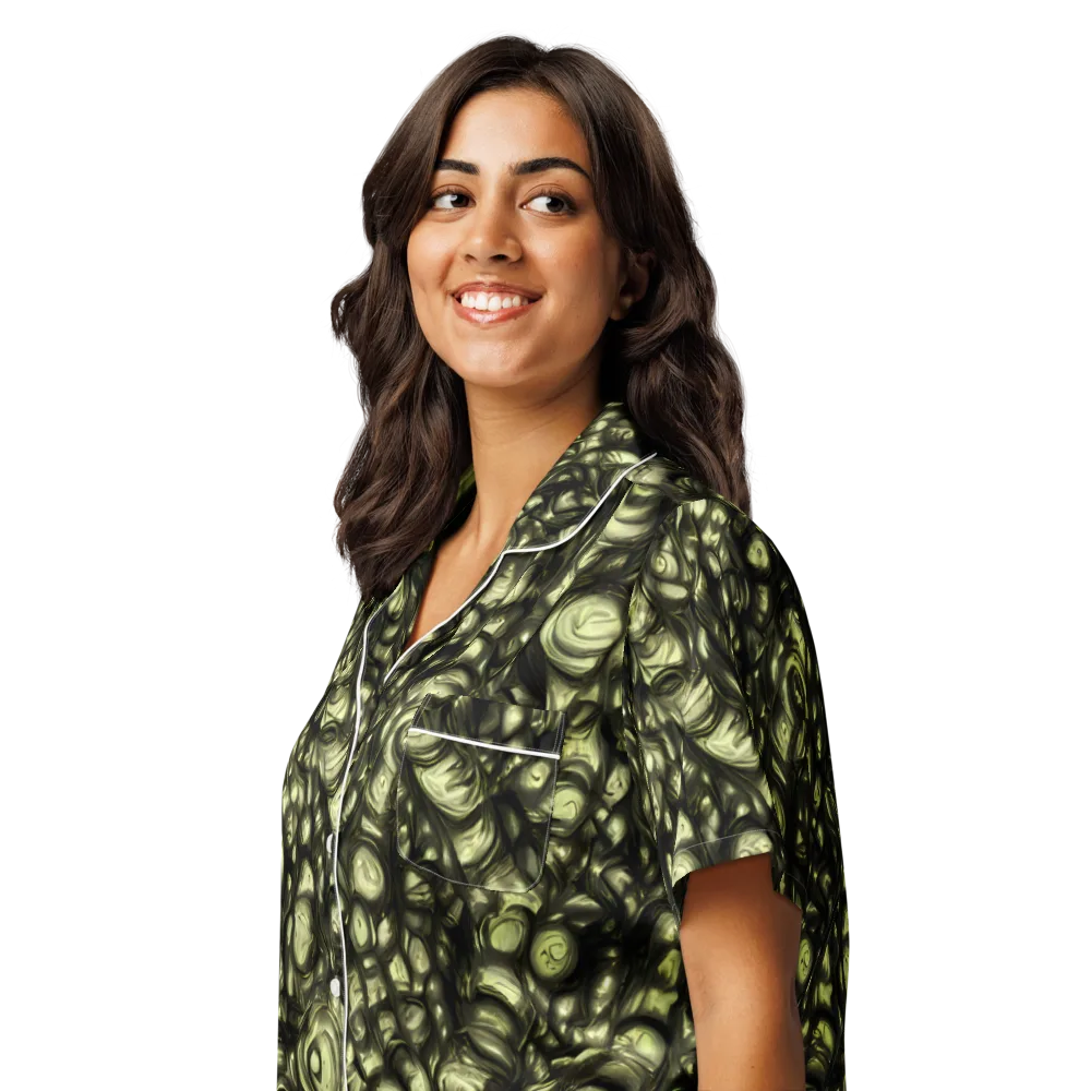 Mossfire on Women's Short Sleeve Pajama Top — Left Front