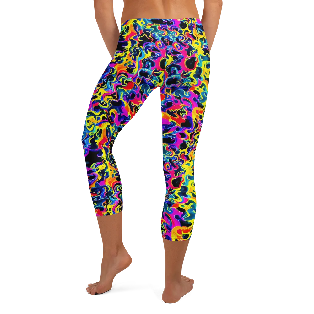 Afterglow Rapture on Capri Leggings — Back