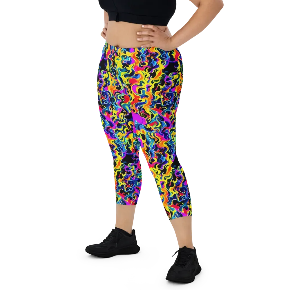 Afterglow Rapture on Capri Leggings — Front