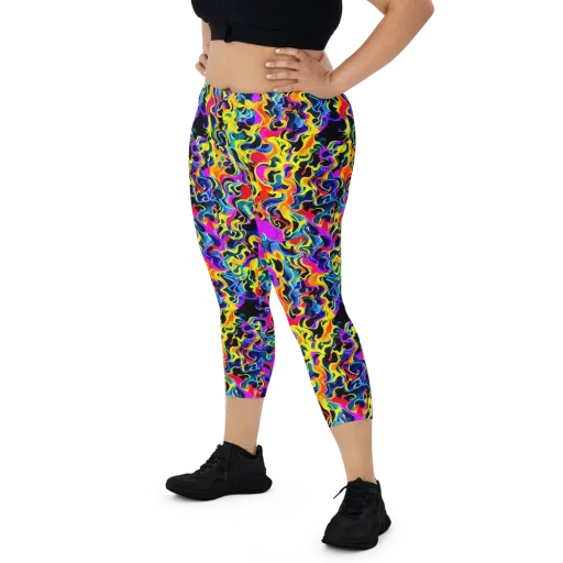 Afterglow Rapture on a Capri Leggings