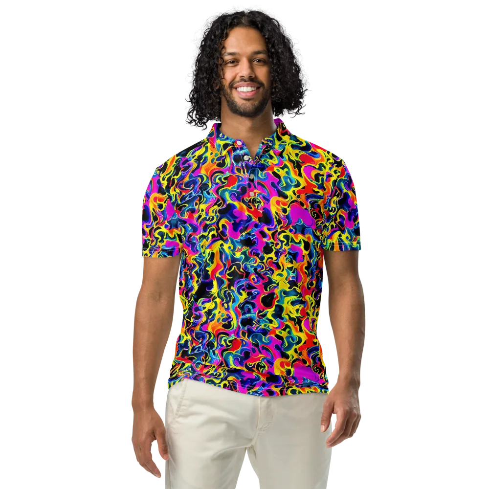Afterglow Rapture on Men's Slim Fit Polo Shirt — Front