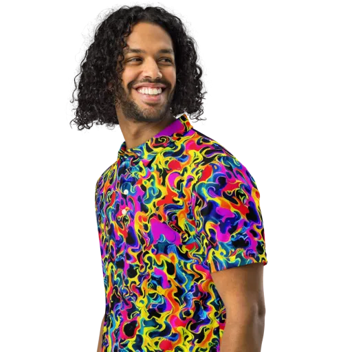 Afterglow Rapture on a Men's Slim Fit Polo Shirt