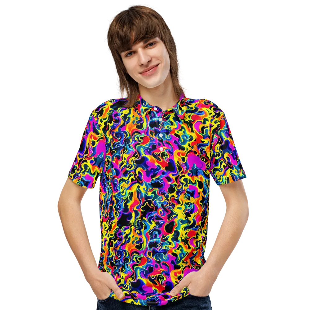 Afterglow Rapture on Men's Slim Fit Polo Shirt — Front