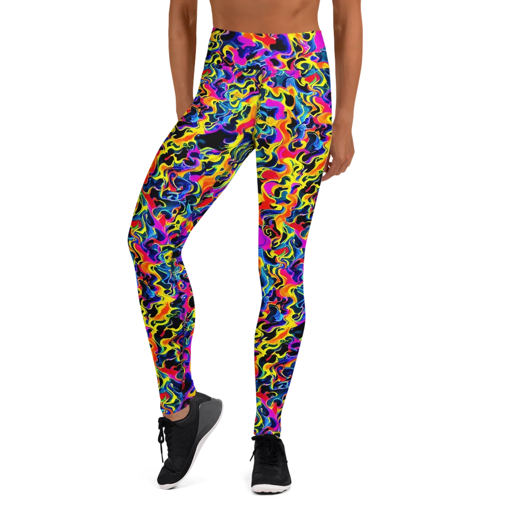 Afterglow Rapture on Yoga Leggings — Front