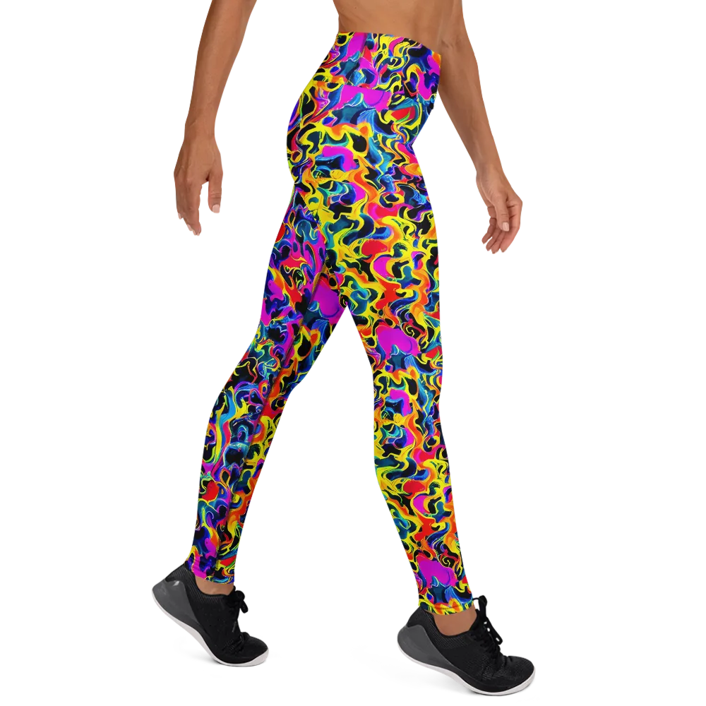 Afterglow Rapture on Yoga Leggings — Right