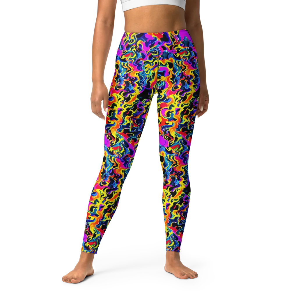 Afterglow Rapture on Yoga Leggings — Front