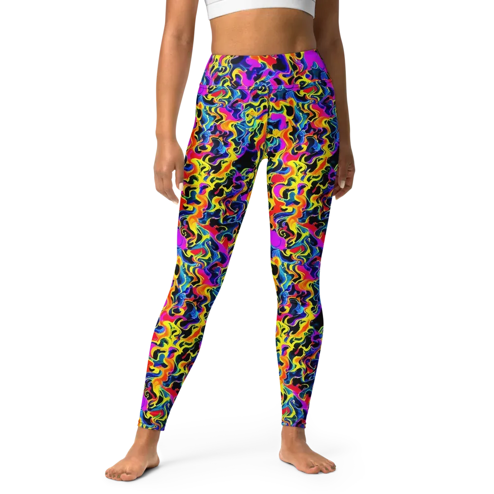Afterglow Rapture on Yoga Leggings — Front