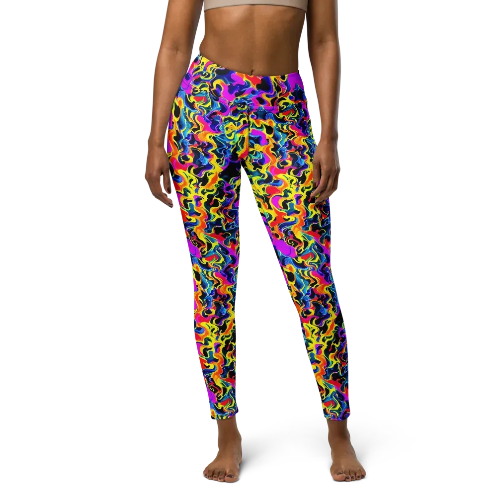 Afterglow Rapture on Yoga Leggings — Front