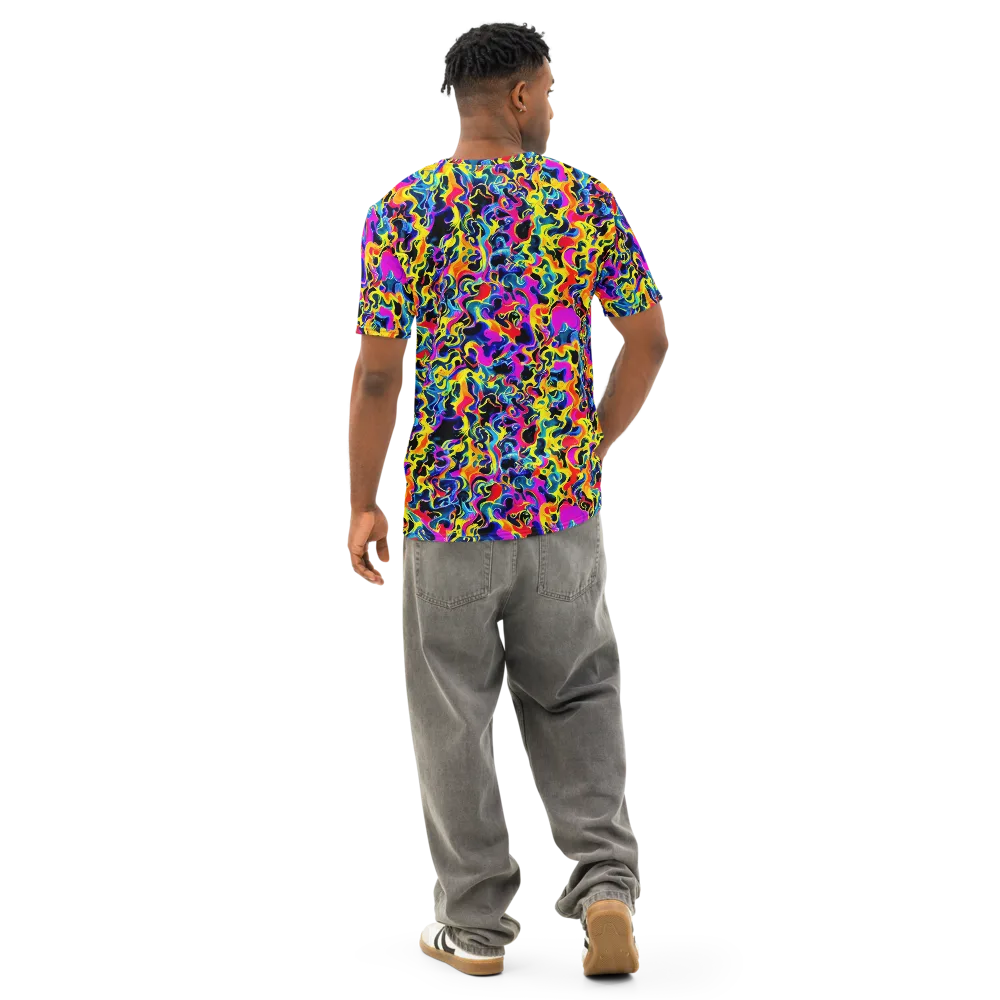 Afterglow Rapture on Men's Cotton Crew Neck T-Shirt — Back