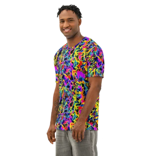Afterglow Rapture on a Men's Cotton Crew Neck T-Shirt
