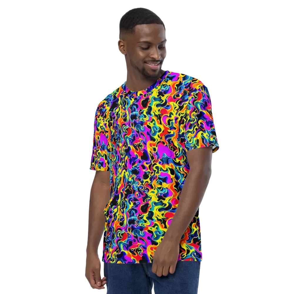 Afterglow Rapture on Men's Crew Neck T-Shirt — Left