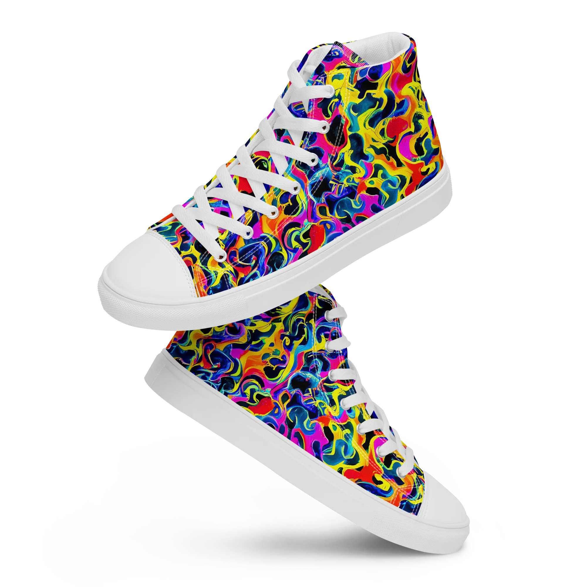 Afterglow Rapture on Men's High Top Canvas Shoes — Front