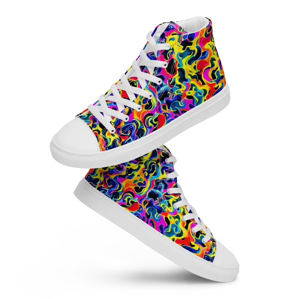 Afterglow Rapture on Men's High Top Canvas Shoes — Front