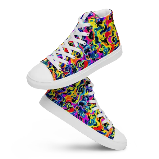 Afterglow Rapture on a Men's High Top Canvas Shoes