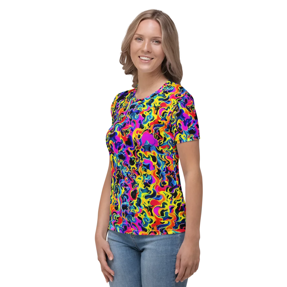 Afterglow Rapture on Women's Crew Neck T-Shirt — Left