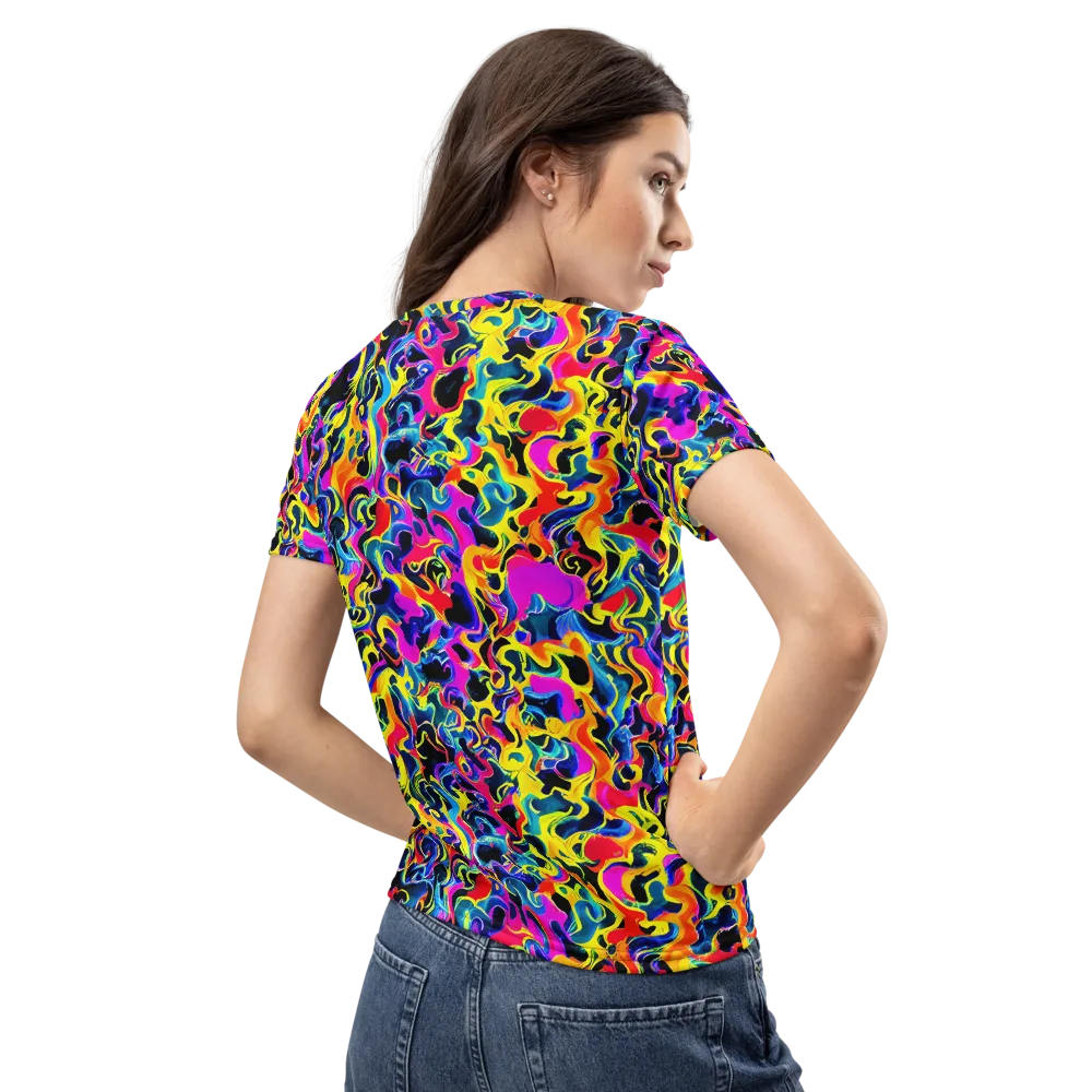 Afterglow Rapture on Women's Crew Neck T-Shirt — Back