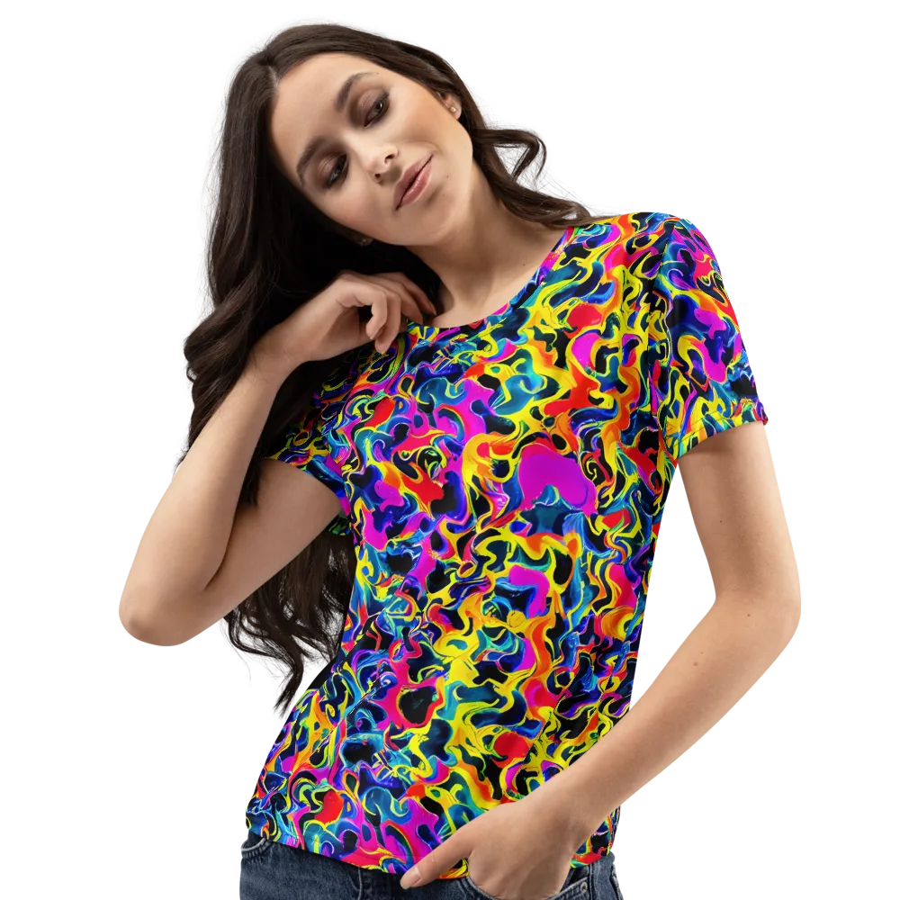 Afterglow Rapture on Women's Crew Neck T-Shirt — Left Front